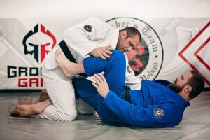 Two BJJ Beginners sparring