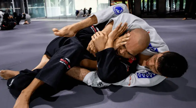 BJJ beginners practising back control