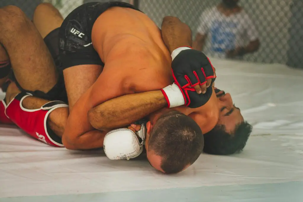 MMA Fighter in a full-mount position