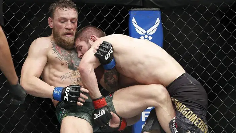 Khabib Taking Conor Mcgregor Down using wrestling in mma