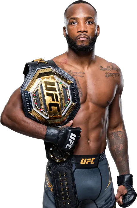 UFC Belt around fighters shoulder