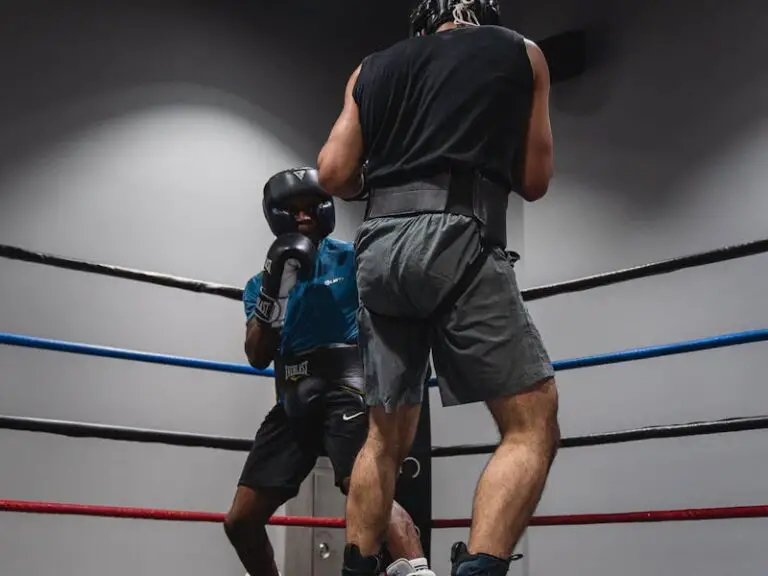 boxing sparring between two practitioners